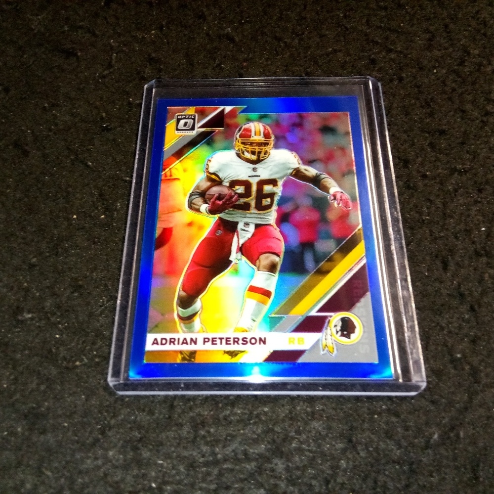 Adrian Peterson optic prism panini blue border